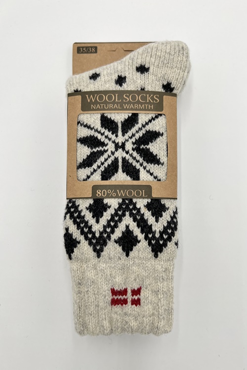 Tykke uldstrømper af 80% uld fra WOOLWEAR of Scandinavia