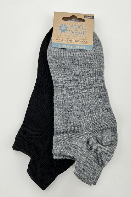 Ankelsokker af 64% fine merinould fra WOOLWEAR of Scandinavia